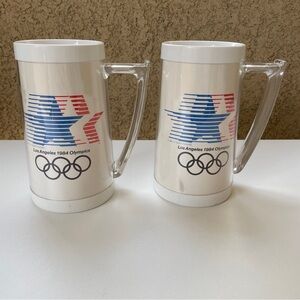 Collectors Mugs 1984 Los Angeles Olympics Set of 2